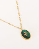 collier NILAI Salomé malachie (serpent)