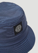Logo Patch Bucket Hat in Blue Stone Island