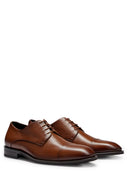 DERBIES EN CUIR À LACETS ET LOGO EMBOSSÉ Boss
