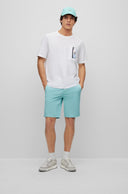T-SHIRT COUPE AMPLE EN COTON AVEC IMPRIMÉ DEVANT ET DOS BOSS