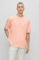 T-SHIRT OVERSIZE EN JERSEY DE COTON AVEC LOGO BRODÉ BOSS ORANGE