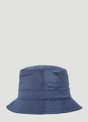 Logo Patch Bucket Hat in Blue Stone Island