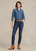 chemise droite en denim Ralph Lauren