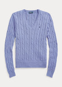 pull Ralph Lauren col en V torsadé en coton