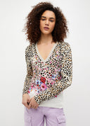 pull Liu Jo animalier avec fleurs