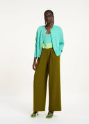 Ceinture en toile à rayures jaune fluo et bleu clair Essentiel