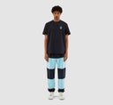 TAUT EMBROI HEART LOGO T-SHIRT - NAVY