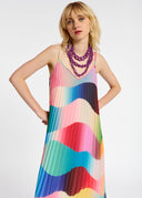 Robe caraco à imprimé graphique multicolore Essentiel