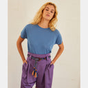 TRICOT ANNIE EN LIN - PE23 - BLEU CIEL Momoni