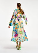 Robe chemise midi à imprimé fleuri Essentiel