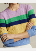 pull Ralph Lauren rayé torsadé à col rond