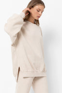 Ame Ulla Oversized Sweatshirt | Marled Ivory
