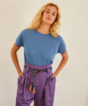 TRICOT ANNIE EN LIN - PE23 - BLEU CIEL Momoni