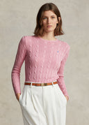 pull Ralph Lauren torsadé à col rond en coton Enregistrer dans les favoris