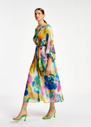 Robe chemise midi à imprimé fleuri Essentiel