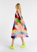 Robe caraco à imprimé graphique multicolore Essentiel