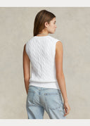 debardeur Ralph Lauren col en V torsadé en coton