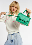Sac de sortie en faux cuir vert Essentiel