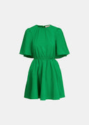 Mini-robe verte à manches cape Essentiel