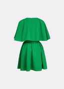 Mini-robe verte à manches cape Essentiel