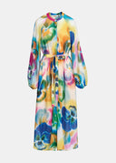 Robe chemise midi à imprimé fleuri Essentiel