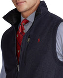 Gilet RALPH LAUREN en polaire brossée à fermeture éclair complète en hiver Marine Heather
