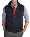 Gilet RALPH LAUREN en polaire brossée à fermeture éclair complète en hiver Marine Heather