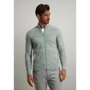 cardigan State of Art mouliné en maille grain de riz - jade/gris claire