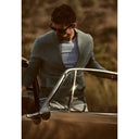 cardigan State of Art mouliné en maille grain de riz - jade/gris claire