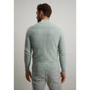 cardigan State of Art mouliné en maille grain de riz - jade/gris claire