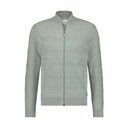 cardigan State of Art mouliné en maille grain de riz - jade/gris claire