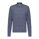 cardigan State of Art mouliné en maille grain de riz - gris-bleu/marine