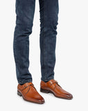 Chaussure à boucle VAN BOMMEL cuir de veau cognac