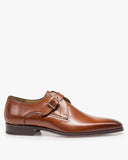 Chaussure à boucle VAN BOMMEL cuir de veau cognac