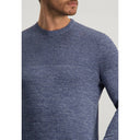 pull State of Art Pull en coton avec un motif mélangé texturé - gris-bleu/marine