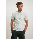 chemise State of Art en coton avec poche poitrine - jade/gris claire