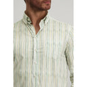 chemise State of Art Chemise à col boutonné en coton stretch - jade/limon