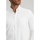 chemise State of Art en lin mélangé - blanc uni