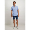 chemise State of Art à manches courtes et col boutonné - blanc/gris-bleu