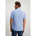 chemise State of Art à manches courtes et col boutonné - blanc/gris-bleu