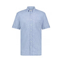 chemise State of Art à manches courtes et col boutonné - blanc/gris-bleu