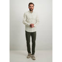 chemise State of Art boutonnée avec poche poitrine - brique/mousse