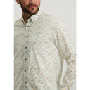 chemise State of Art boutonnée avec poche poitrine - brique/mousse