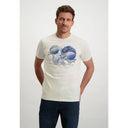 t-shirt State of Art col rond avec dessin sur la poitrine - greige uni