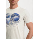 t-shirt State of Art col rond avec dessin sur la poitrine - greige uni