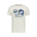 t-shirt State of Art col rond avec dessin sur la poitrine - greige uni