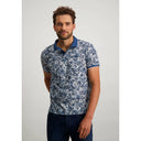 polo State of Art à manches courtes et imprimé numérique - cobalt/blanc