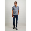 polo State of Art à manches courtes et imprimé numérique - cobalt/blanc