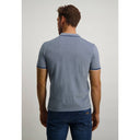 polo State of Art avec détails contrastants - cobalt/blanc