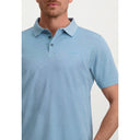 polo State of Art en coton mercerisé - bleu/gris claire